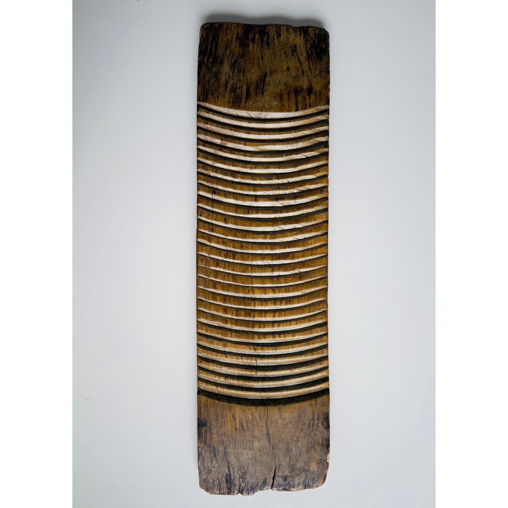 Beautiful Antique Asian Hand-Carved Primitive Wood Laundry Washboard